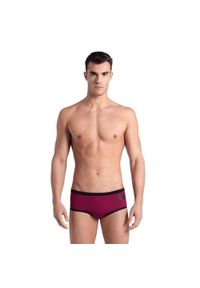 Kąpielówki męskie slipy kąpielowe sportowe na basen Arena Big Logo. Kolor: fioletowy, wielokolorowy, czarny #1