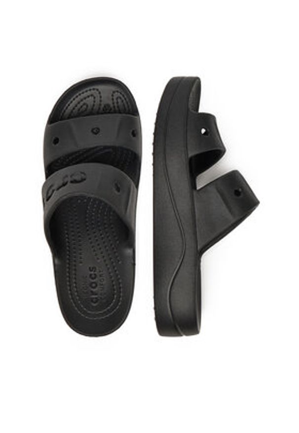 Crocs Klapki BAYA PLATFORM SANDAL 208188-001 Czarny. Kolor: czarny. Obcas: na platformie