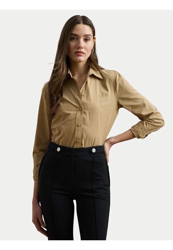 Lauren Ralph Lauren - LAUREN RALPH LAUREN Koszula 200925378002 Beżowy Relaxed Fit. Kolor: beżowy. Materiał: bawełna