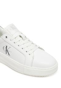 Calvin Klein Jeans Sneakersy Chunky Cupsole Lth Silver YW0YW01876 Biały. Kolor: biały. Materiał: skóra