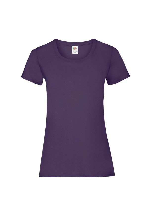 FRUIT OF THE LOOM - Koszulka Damska Valueweight. Kolor: fioletowy. Sport: turystyka piesza