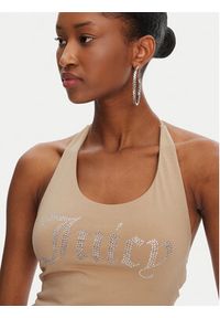 Juicy Couture Top Tied JCWCT125306 Beżowy Slim Fit. Kolor: beżowy. Materiał: bawełna