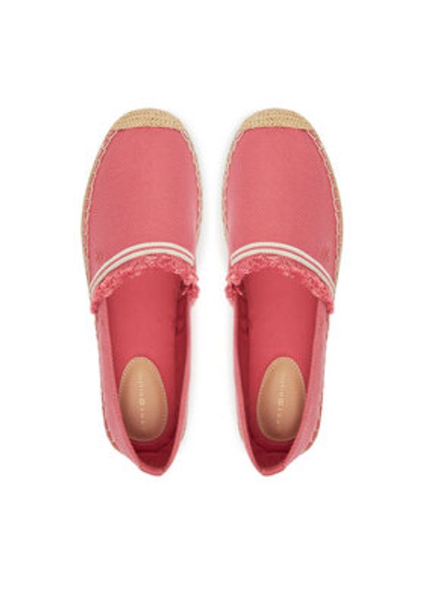 TOMMY HILFIGER - Tommy Hilfiger Espadryle Fringe Canvas Closed Espadrille FW0FW08881 Różowy. Kolor: różowy. Materiał: materiał