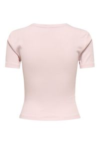 only - ONLY T-Shirt Femke 15369336 Różowy jasny Slim Fit. Kolor: różowy. Materiał: bawełna #3