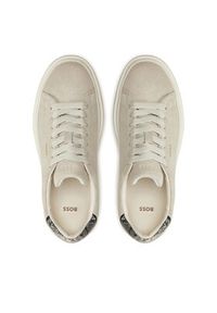 BOSS Sneakersy Amber Tenn 50536263 Écru. Materiał: zamsz, skóra #5