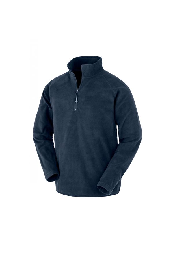 RESULT - Polar z recyklingu z kołnierzem na zamek błyskawiczny Result. Kolor: niebieski. Materiał: polar