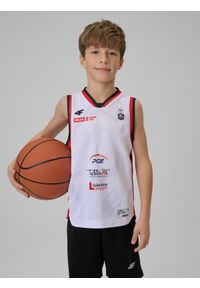 4f - 4F Koszulka meczowa replika domowa z sezonu 2025/26 dziecięca 4F x Start Lublin - biała 98/104. Kolor: biały. Materiał: materiał. Wzór: nadruk. Sezon: lato. Sport: fitness #1