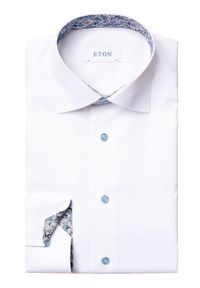Eton - ETON - Koszula. Typ kołnierza: kołnierzyk klasyczny. Kolor: biały. Materiał: tkanina, bawełna. Długość rękawa: długi rękaw. Długość: długie. Wzór: gładki. Styl: elegancki, klasyczny #7