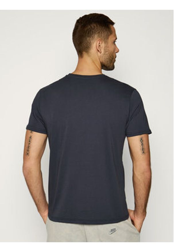 Alpha Industries T-Shirt Basic 100501 Granatowy Regular Fit. Kolor: niebieski. Materiał: bawełna