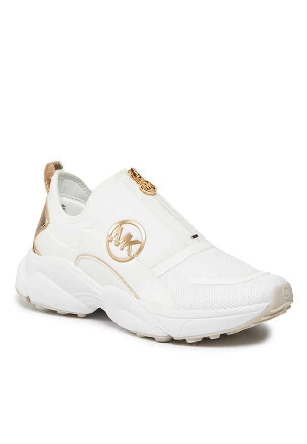 Sneakersy MICHAEL Michael Kors Sami Zip Trainer 43H3SMFSAD Optic White. Kolor: biały. Materiał: skóra