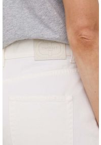 TwinSet - Twinset jeansy damskie kolor biały high waist. Stan: podwyższony. Kolor: biały #3