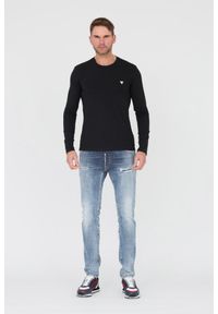 Guess - GUESS Czarny męski longsleeve Core Tee, Rozmiar S. Kolor: czarny. Długość rękawa: długi rękaw #6