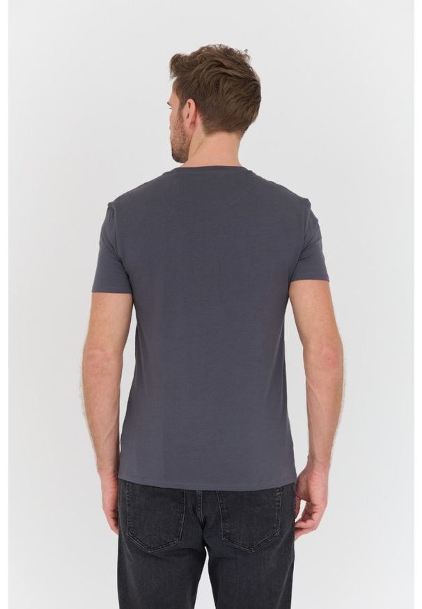 Guess - GUESS Grafitowy męski t-shirt Core Tee Str, Rozmiar M. Kolor: szary