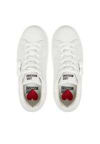 Love Moschino - LOVE MOSCHINO Sneakersy JA15545G0MIA410A Biały. Kolor: biały. Materiał: skóra #3
