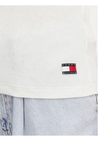 TOMMY HILFIGER - Tommy Hilfiger Top UW0UW06308 Biały Regular Fit. Kolor: biały. Materiał: bawełna #4