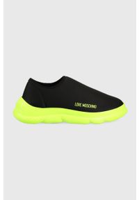 Love Moschino sneakersy kolor czarny. Nosek buta: okrągły. Kolor: czarny. Obcas: na platformie