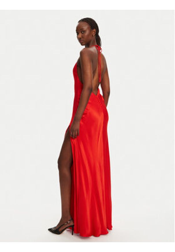 BARDOT - Bardot Sukienka wieczorowa YVE Halter 59315DB Czerwony Slim Fit. Typ kołnierza: dekolt halter. Kolor: czerwony. Materiał: wiskoza. Styl: wizytowy