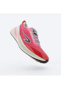 KIPRUN - Buty do biegania damskie Kiprun Cushion 500. Kolor: biały, wielokolorowy, różowy. Szerokość cholewki: normalna