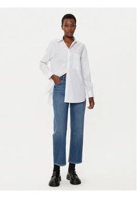 Hugo - HUGO Koszula 50533037 Biały Oversize. Kolor: biały. Materiał: bawełna