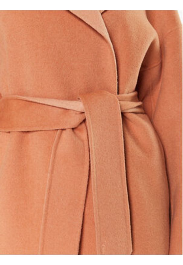 Calvin Klein Płaszcz wełniany K20K205006 Pomarańczowy Oversize. Kolor: pomarańczowy. Materiał: wełna