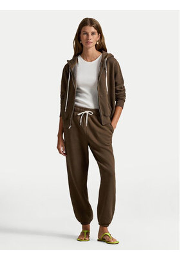 Polo Ralph Lauren Spodnie dresowe 211971700506 Brązowy Tapered Fit. Kolor: brązowy. Materiał: bawełna