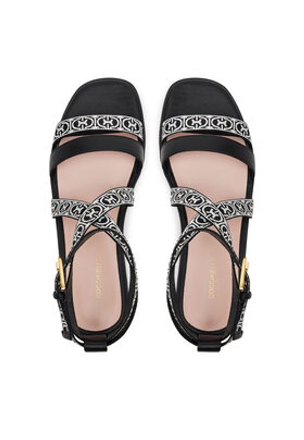 Coccinelle Sandały E4 SVR 18 03 01 Czarny. Kolor: czarny. Materiał: materiał