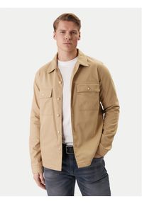 Hugo - HUGO Koszula Epoldo 50545383 Beżowy Oversize. Kolor: beżowy. Materiał: bawełna #1