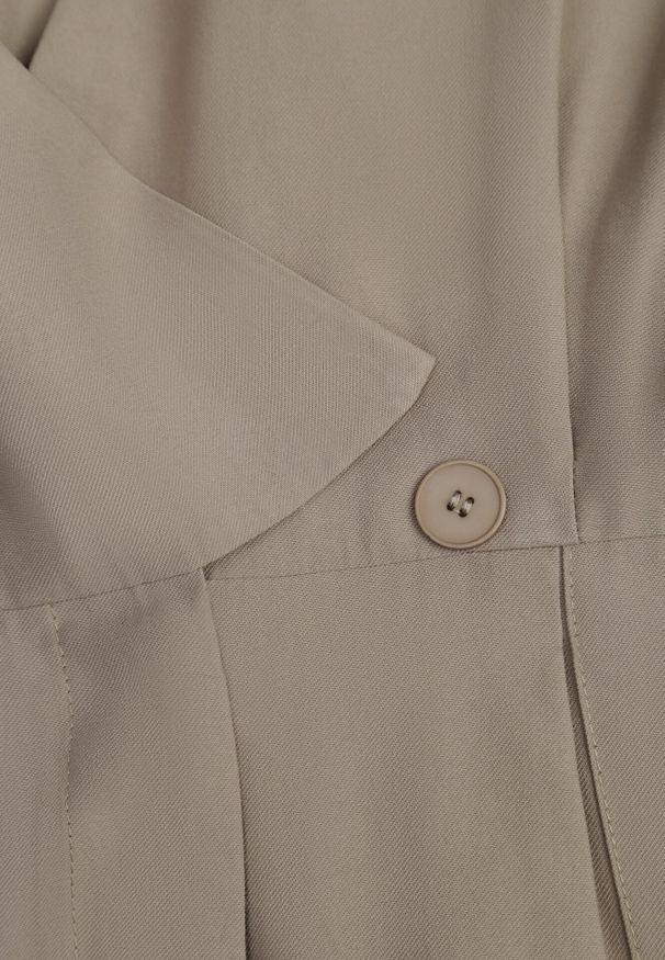 Born2be - Ciemnozielony Kombinezon Utility z Kopertowym Dekoltem Paskiem i Szerokimi Kieszeniami Pallilena. Okazja: na co dzień. Kolor: zielony. Styl: elegancki, casual