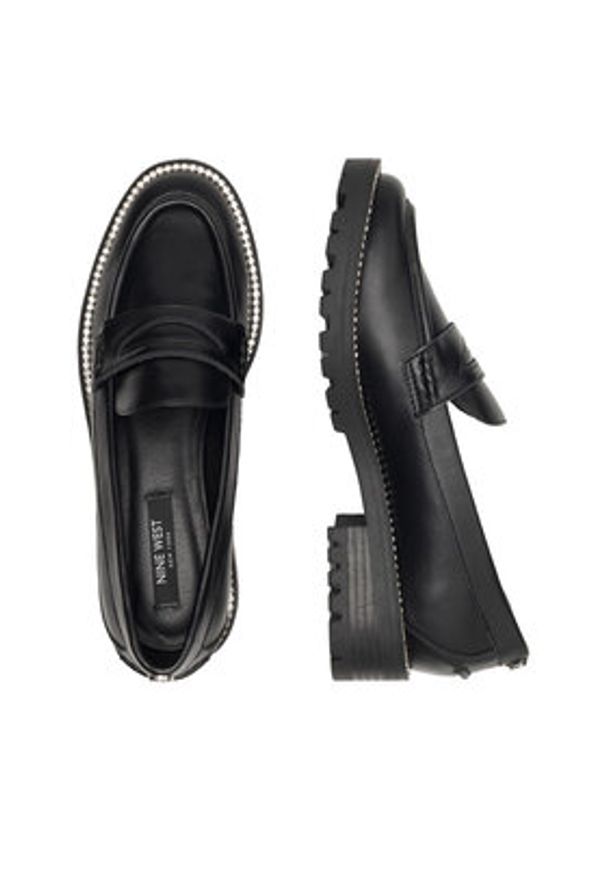 Nine West Mokasyny SHEERIN SJ1497-1 Czarny. Kolor: czarny. Materiał: skóra