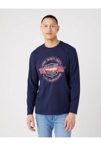 Wrangler - WRANGLER AMERICANA TEE MĘSKA KOSZULKA Z DŁUGIM RĘKAWEM LOGO W70QD3114. Długość rękawa: długi rękaw. Długość: długie