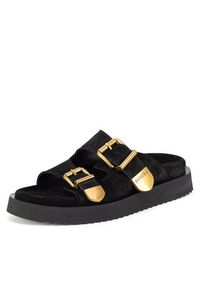 Badura Klapki CYCLAMEN-80033-25 Czarny. Kolor: czarny. Materiał: skóra, zamsz #6