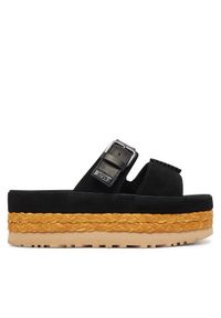 Ugg Klapki W Aubrey Slide 1167451 Czarny. Kolor: czarny. Materiał: zamsz, skóra