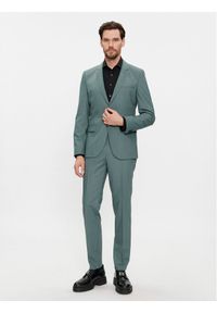 Hugo Garnitur Arti/Hesten232X 50500247 Zielony Extra Slim Fit. Kolor: zielony. Materiał: wełna, syntetyk