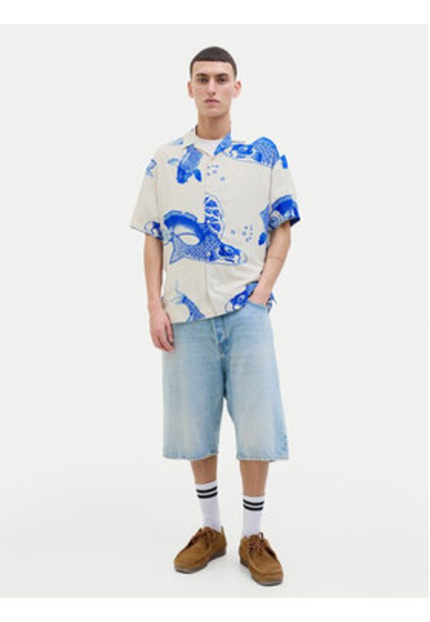 Jack & Jones - Jack&Jones Koszula Jeff 12268465 Niebieski Relaxed Fit. Kolor: niebieski. Materiał: wiskoza