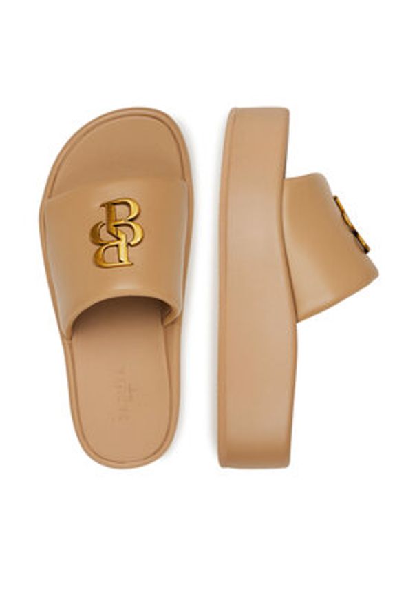 Badura Klapki CROCUS-V1925-08-1 Beżowy. Kolor: beżowy. Materiał: skóra