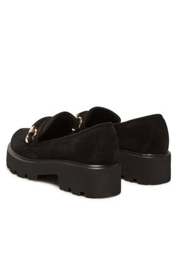 DeeZee Loafersy LE601-4 Czarny. Kolor: czarny. Materiał: materiał