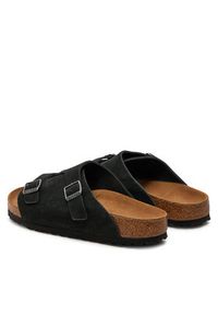 Birkenstock Klapki Zürich 1025060 Czarny. Kolor: czarny. Materiał: skóra #4