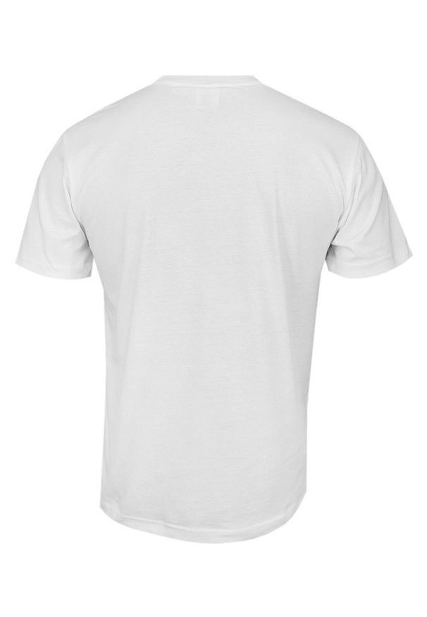 Biały t-shirt Stedman z dekoltem w serek, na co dzień, z krótkim rękawem