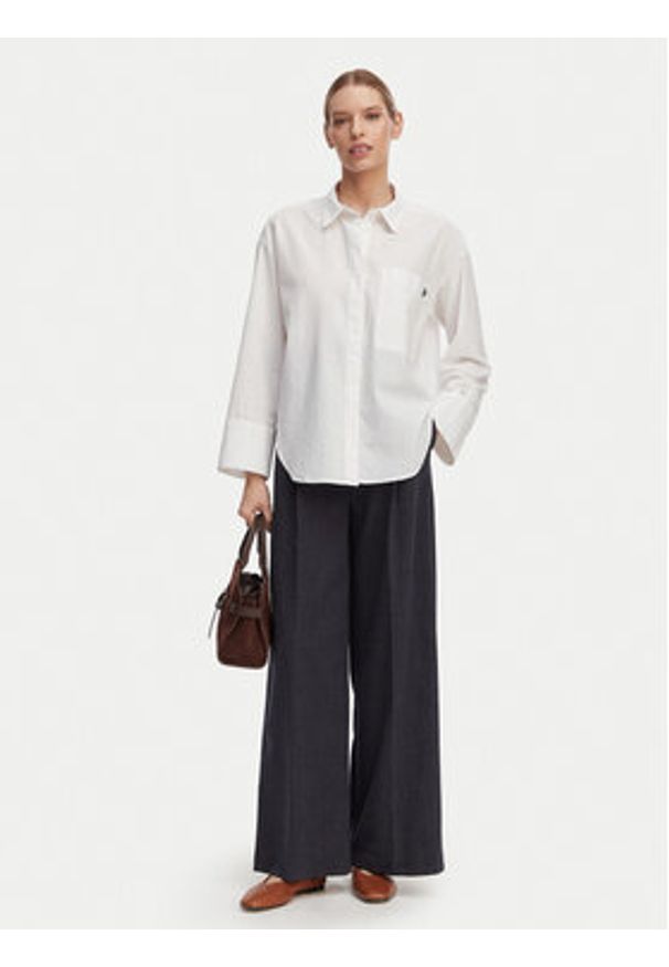 TOMMY HILFIGER - Tommy Hilfiger Koszula UW0UW06428 Biały Oversize. Kolor: biały. Materiał: bawełna