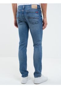 Big-Star - Spodnie jeans męskie Terry Slim 331. Stan: obniżony. Kolor: niebieski. Styl: klasyczny #5