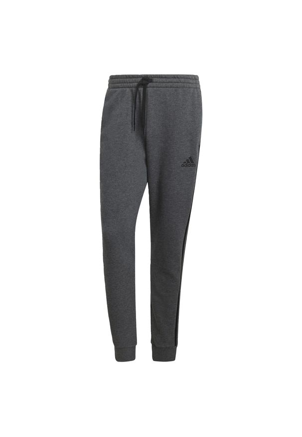 Adidas - Spodnie męskie adidas Essentials Tapered Cuff 3 Stripes. Kolor: czarny, szary, wielokolorowy. Materiał: wiskoza, polar, poliester, bawełna. Sport: joga i pilates, fitness