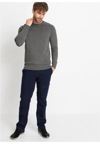 bonprix - Sweter (2 szt.), bawełna. Kolor: szary. Materiał: bawełna