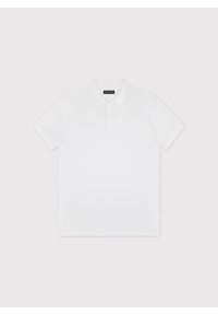 Pako Lorente - PAKO LORENTE - Biały gładki t-shirt polo. Okazja: na co dzień. Typ kołnierza: polo. Kolor: niebieski, biały, czarny. Materiał: bawełna. Wzór: gładki. Styl: casual #3