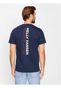 Helly Hansen T-Shirt Core Graphic 53936 Granatowy Regular Fit. Kolor: niebieski. Materiał: bawełna #5