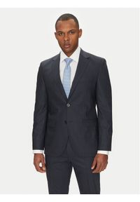 BOSS Garnitur H-Jeckson 50540757 Granatowy Regular Fit. Kolor: niebieski. Materiał: wełna
