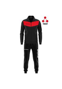 Dres Givova Tuta Visa Black. Kolor: czarny, czerwony, wielokolorowy. Materiał: dresówka
