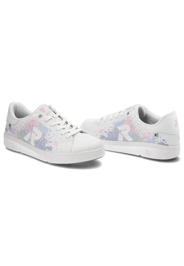 Białe Sneakersy Rieker Modne Buty Damskie. Kolor: biały