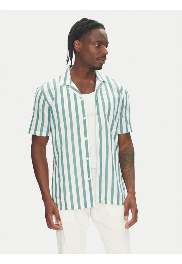 Lindbergh Koszula 30-203321 Zielony Relaxed Fit. Kolor: zielony. Materiał: bawełna