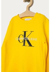 Calvin Klein Jeans - Bluza IU0IU00069. Okazja: na co dzień. Typ kołnierza: bez kaptura. Kolor: żółty. Materiał: bawełna, dzianina. Wzór: nadruk. Styl: casual #3