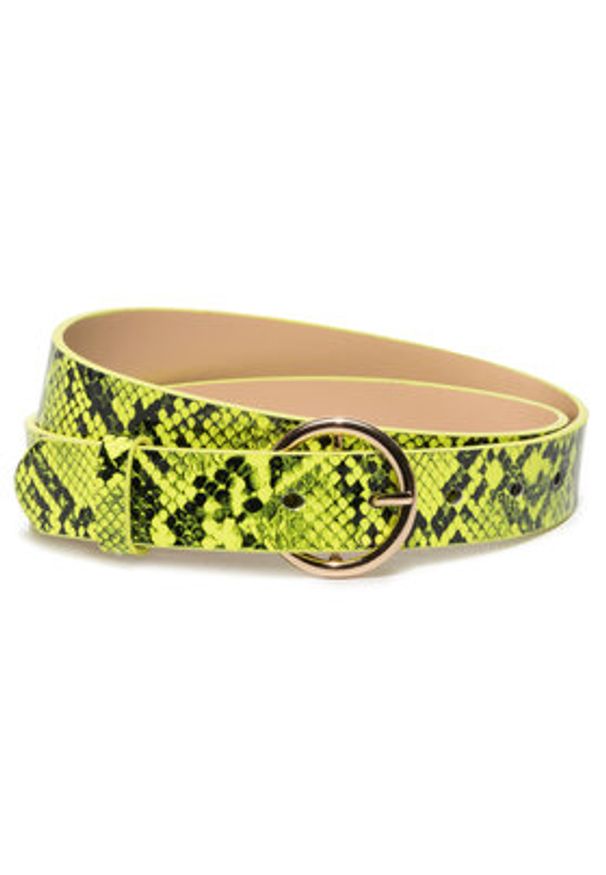 Acccessories Pasek Damski 1W2-003-SS20 Żółty. Kolor: żółty. Materiał: skóra